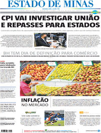 Capa do jornal Estado de Minas 14/04/2021