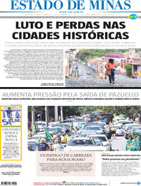 Capa do jornal Estado de Minas 15/03/2021