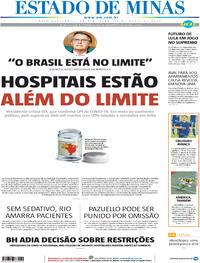 Capa do jornal Estado de Minas 15/04/2021