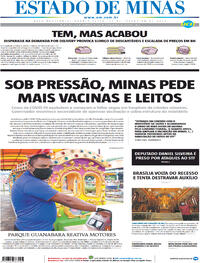 Capa do jornal Estado de Minas 17/02/2021