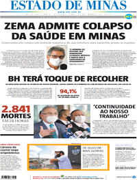 Capa do jornal Estado de Minas 17/03/2021