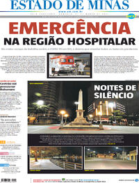 Capa do jornal Estado de Minas 21/03/2021