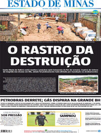 Capa do jornal Estado de Minas 23/02/2021