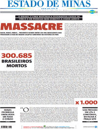 Capa do jornal Estado de Minas 25/03/2021