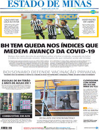 Capa do jornal Estado de Minas 27/01/2021