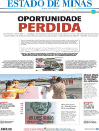 Capa do jornal Estado de Minas 29/01/2021