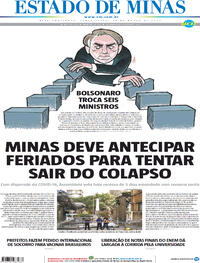Capa do jornal Estado de Minas 30/03/2021