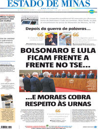 Capa do jornal Estado de Minas 17/08/2022