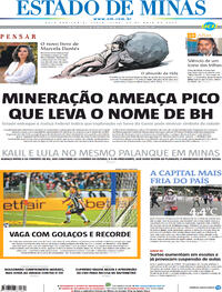 Capa do jornal Estado de Minas 20/05/2022