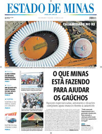 Capa do jornal Estado de Minas 07/05/2024