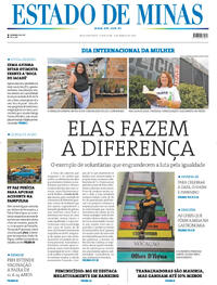 Capa do jornal Estado de Minas 08/03/2024