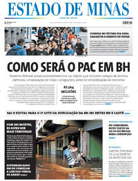 Capa do jornal Estado de Minas 09/05/2024