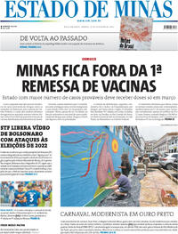 Capa do jornal Estado de Minas 10/02/2024