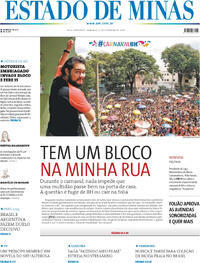 Capa do jornal Estado de Minas 11/02/2024