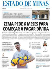 Capa do jornal Estado de Minas 13/04/2024