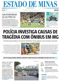 Capa do jornal Estado de Minas 18/04/2024