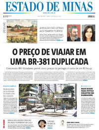 Capa do jornal Estado de Minas 18/05/2024