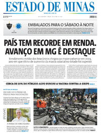 Capa do jornal Estado de Minas 20/04/2024