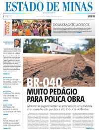 Capa do jornal Estado de Minas 21/01/2024