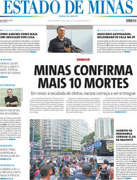 Capa do jornal Estado de Minas 23/02/2024