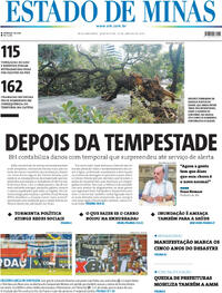 Capa do jornal Estado de Minas 25/01/2024