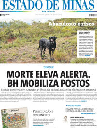 Capa do jornal Estado de Minas 27/01/2024