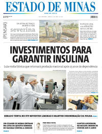 Capa do jornal Estado de Minas 27/04/2024