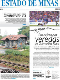 Capa do jornal Estado de Minas 01/12/2025