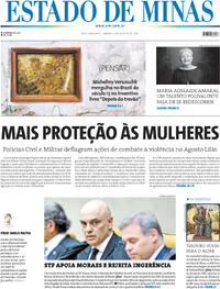 Capa do jornal Estado de Minas 02/08/2025