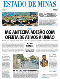 Capa do jornal Estado de Minas 07/11/2025