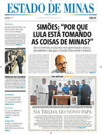 Capa do jornal Estado de Minas 08/06/2025