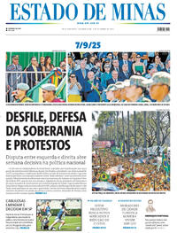 Capa do jornal Estado de Minas 08/09/2025