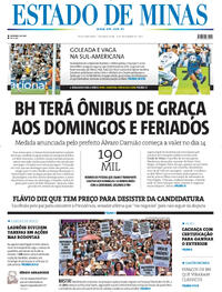 Capa do jornal Estado de Minas 08/12/2025