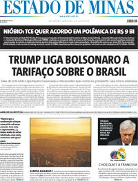 Capa do jornal Estado de Minas 10/07/2025