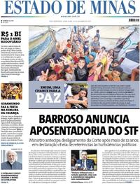 Capa do jornal Estado de Minas 10/10/2025