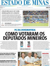 Capa do jornal Estado de Minas 11/12/2025