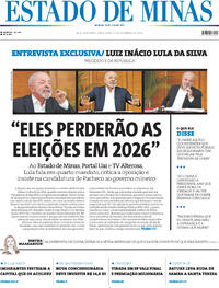 Capa do jornal Estado de Minas 12/12/2025