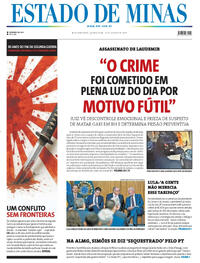 Capa do jornal Estado de Minas 14/08/2025