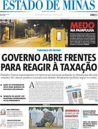 Capa do jornal Estado de Minas 15/07/2025