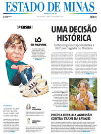 Capa do jornal Estado de Minas 15/11/2025