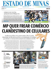 Capa do jornal Estado de Minas 15/12/2025