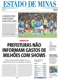 Capa do jornal Estado de Minas 16/10/2025