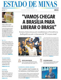 Capa do jornal Estado de Minas 17/08/2025