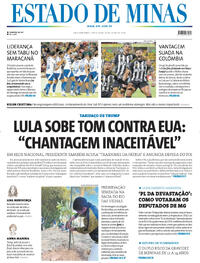 Capa do jornal Estado de Minas 18/07/2025