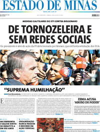 Capa do jornal Estado de Minas 19/07/2025
