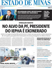 Capa do jornal Estado de Minas 19/09/2025