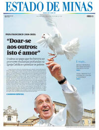 Capa do jornal Estado de Minas 22/04/2025