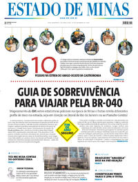 Capa do jornal Estado de Minas 22/12/2025
