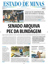 Capa do jornal Estado de Minas 25/09/2025