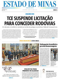 Capa do jornal Estado de Minas 26/04/2025